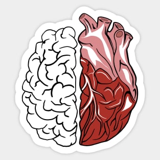 Heart and mind Sticker